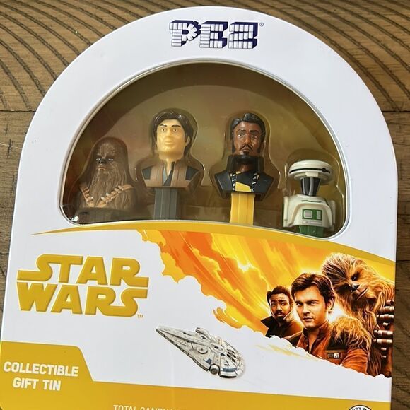 Star ⭐️ Wars Pez collectible tin. 2018 Chewy Solo Lando and L3 37 - Picture 1 of 17